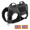 Military Dog Harness Reflective Tactical Dog Training Harnesses Durable Nylon Vest No Pull for Medium Large Dogs French Bulldog 2