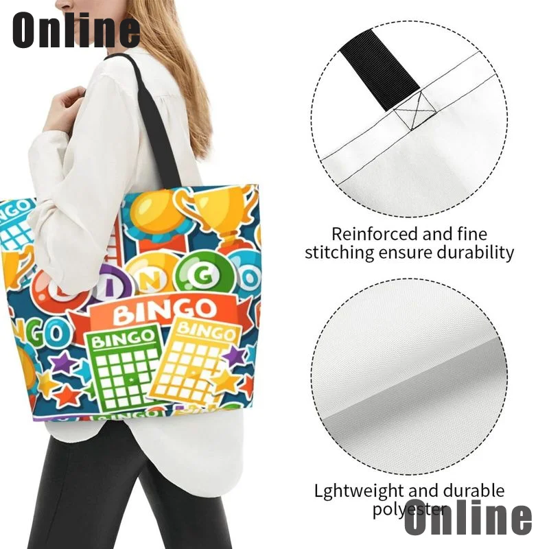 I Love Bingo Game Funny Handbags Shoulder Bags Casual Shopping