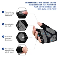 MOREOK Bike Gloves Half Finger  5MM Gel Pads Breathable Mountain Road Bike Cycling gloves Shock-absorbing Bicycle Gloves for Men 2