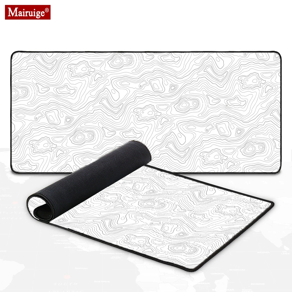 Grande Arte Mousepad Branco Preto Protetor de Mesa Pad na Mesa Almofadas Computador Mat Xxl Mouse Pad Pad Estendido Escritório Tapete Deskmat - Imagem 5