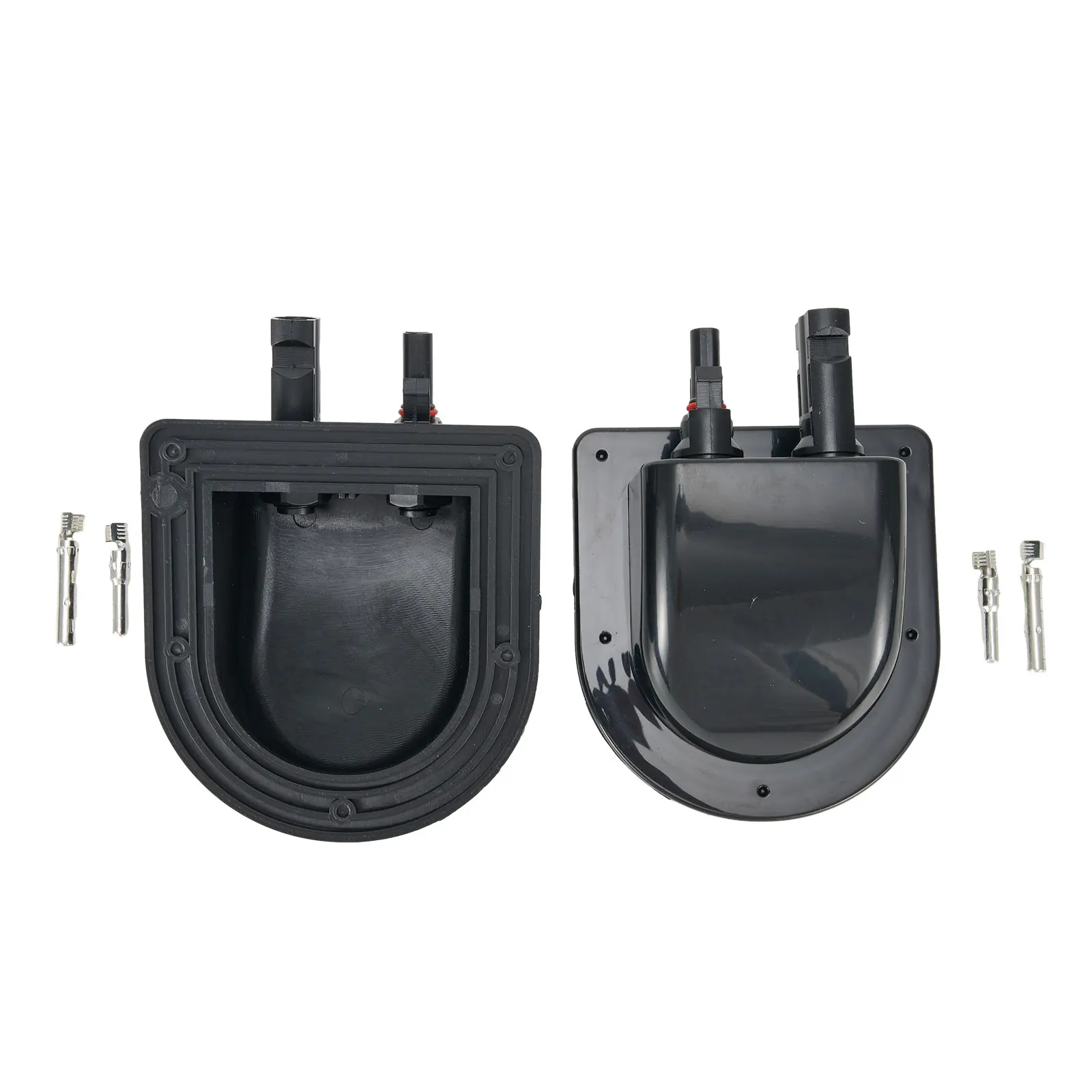 Solar Panel Double Hole Wire Cable Entry Gland Sealing Box Curved Cable Connector Waterproof For RV Caravan Motorhome Boat solar panel cable adapter solar cable connector solar cable adapter solar connectors solar panel