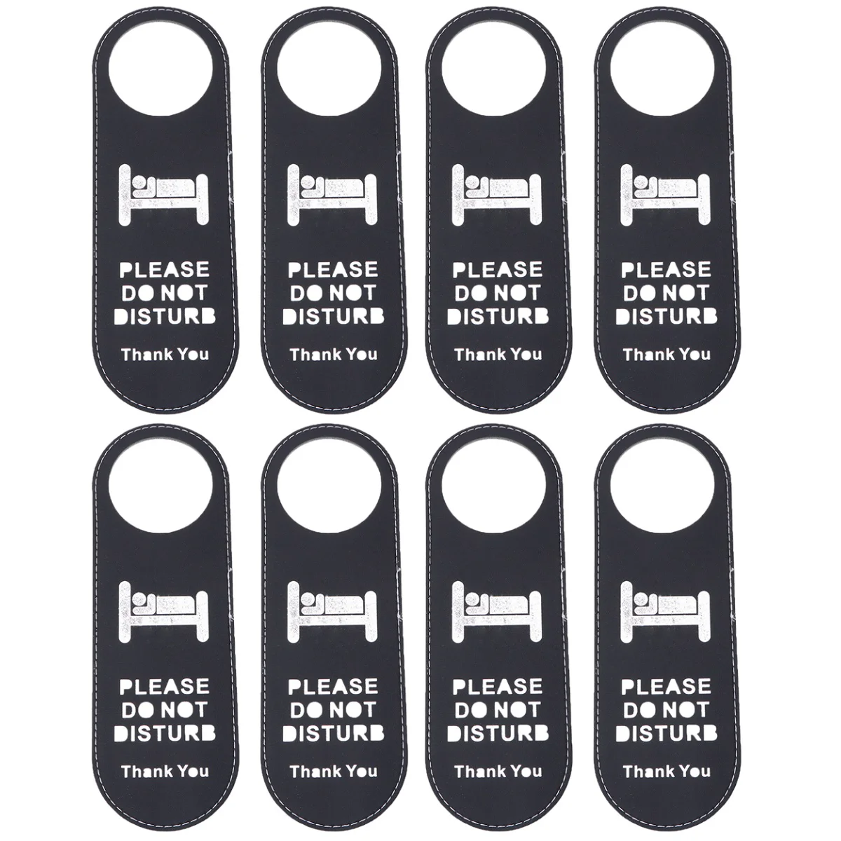 8 Do Not Disturb Sign Door Hangtag, PU Double- Side Doorplate Please Make Room Sign for Hotel Coffee Shops Restaurants Office do not disturb listing tag plastic door tags hanger sign coat hangers make up hotel room accessories