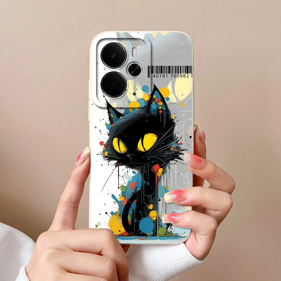 Elegant Rose Silicone Protective Phone Case - Soft Liquid Silicone Cover with Full Camera Protection, Realme 14T