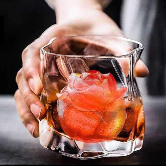 Rose Ice Cube Mold Silicone Ice Tray for Cocktail Whiskey Iced