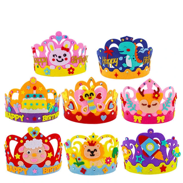 Craft Kits Gifts for Kids, Kids Painting Activities, Make a Crown Craft Kit  for Kids, Fabric Crown Gifts for Kids Christmas, Arts and Crafts 