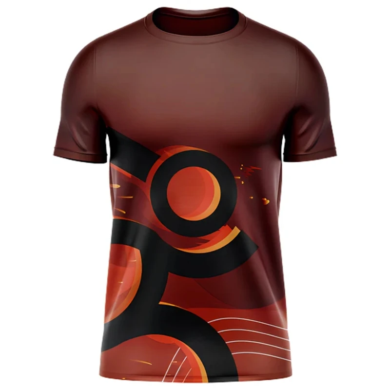Magliette da corsa di moda semplice Estate Casual Fitness all'aperto 3D stampato Uomo Donna T-shirt sportive Girocollo allentato Tuta Tee - Image 5