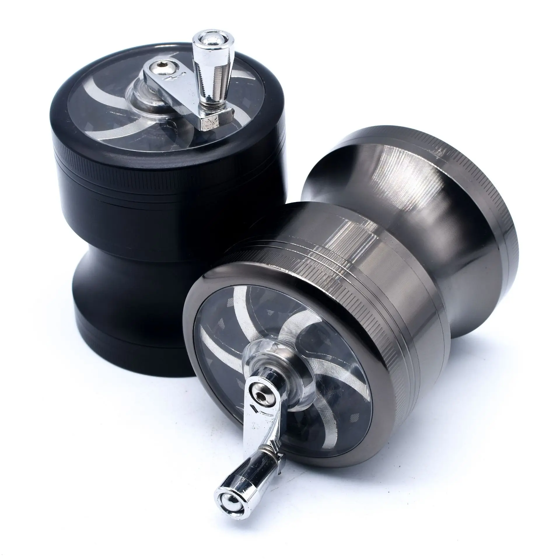 Herbal Crusher 63mm Herbal Crusher Tobacco Grinder Smoke Manual Kitchen Herb Metal 4 Layer Grinders Spice Mill Cigarette Accessories