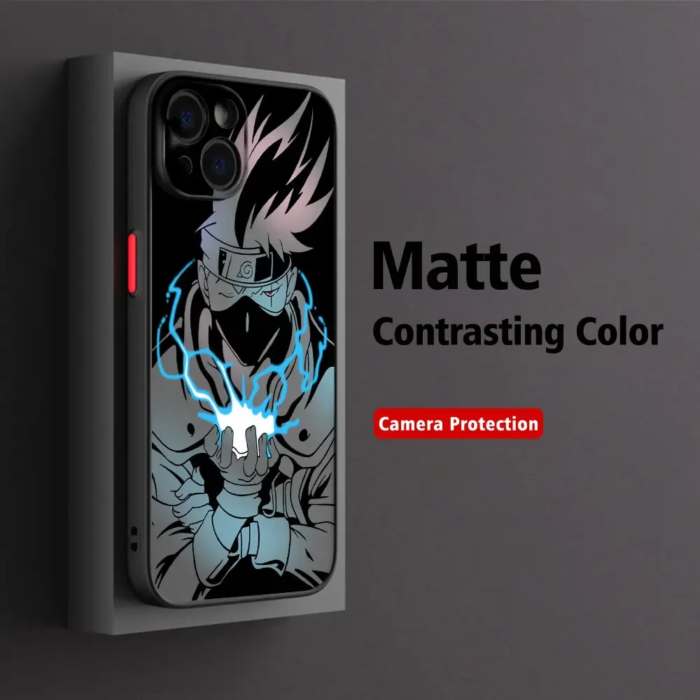Anime Hatake Kakashi Narutoes Matte Transparent Phone Case