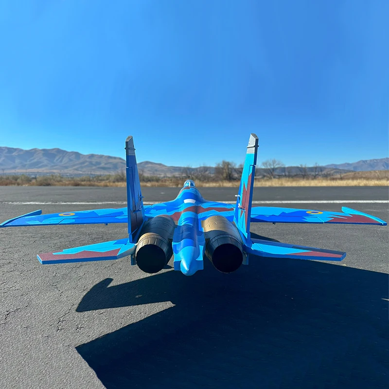 6 CH FlyFans Flanker Camo SU-27 Twin 64mm RC EDF Jet PNP Version Plane Model 5