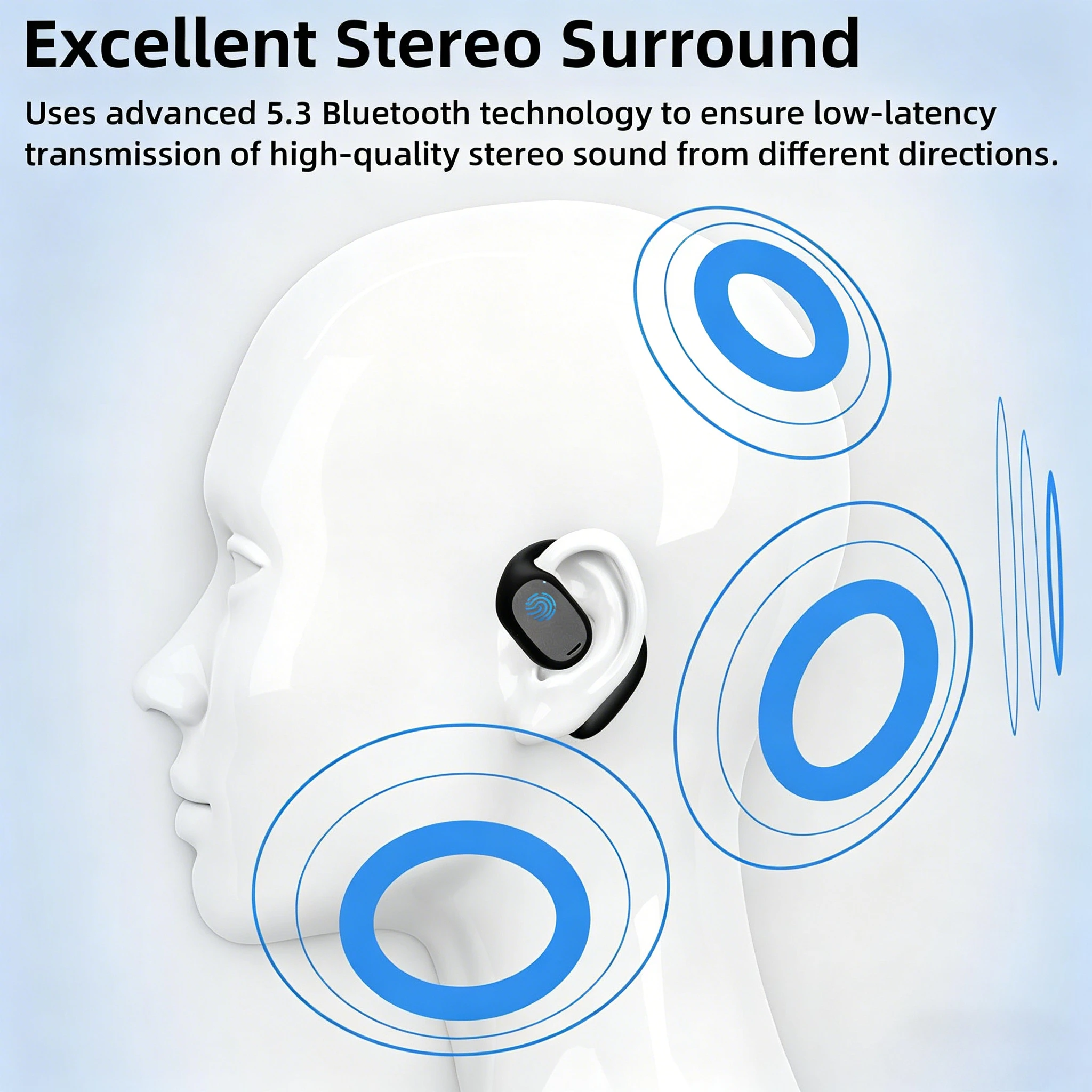 Waterproof Bone Cond Bluetooth Headphones Sport Wireless Earphones Long Lasting Battery HiFi Stereo Call Noise_voghion.com