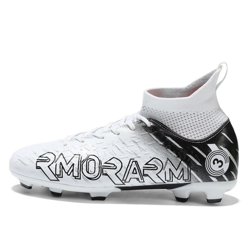 

Men's High Top FG/TF Soccer Shoes Anti Slip Professional Adult Football Boots Children's Spiked Shoes Grass Soccer Sneakers