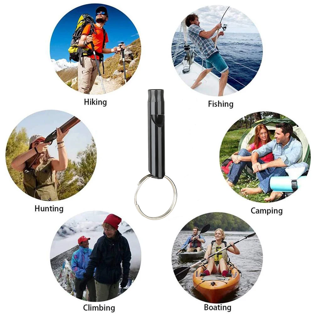 Emergency Whistle Outdoor Survival Training Whistle Duraeble Alufer Lifesaving Mini for Sports for Camping Hiking