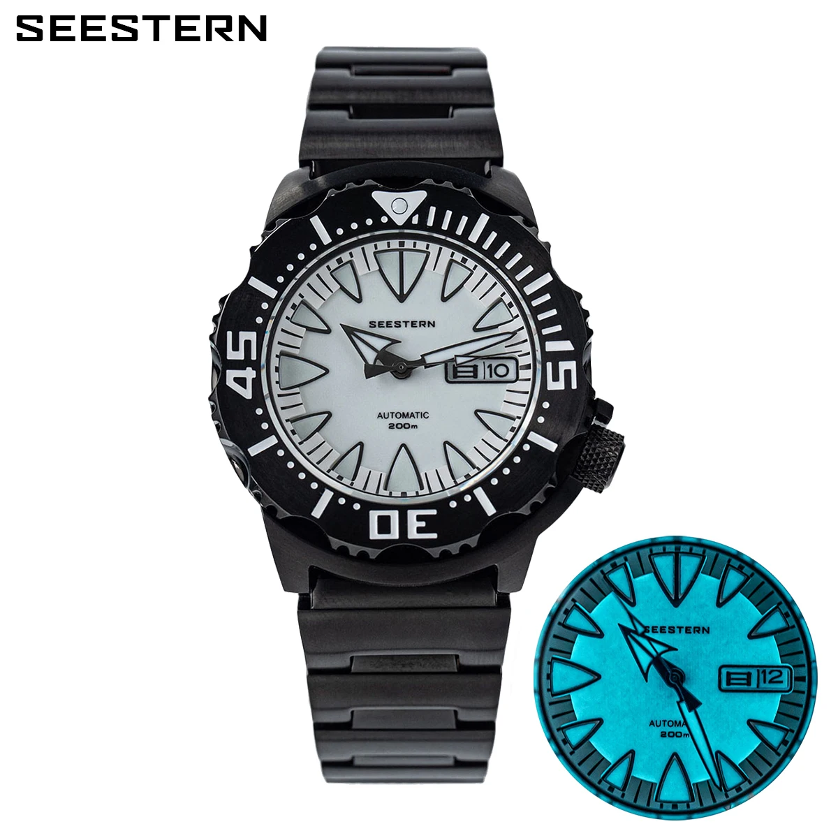 Seestern Monster Dive Watch 200M Water Proof NH36 Men's Mechanical