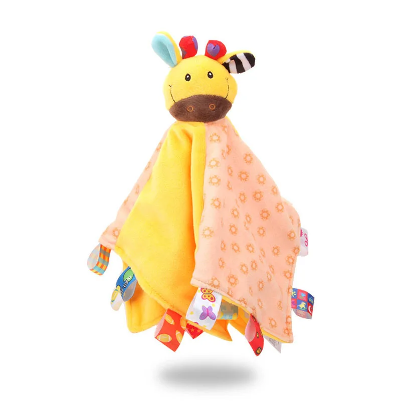 Soft Appease Towel Baby Rattle Animals Toys Soothe Reassure Sleeping Blankie Towel Lathe Hanging Educational Toddler Toys Baby Toys Ball Rattle Toy Hanging Rattles Toy Baby Rattle Toys Plush Rattle Toy