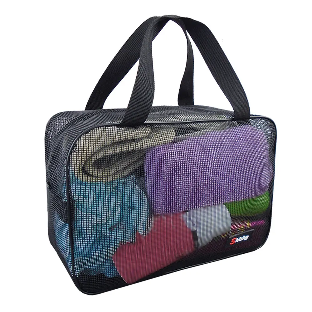 YIXIAO Grid borse portaoggetti per il nuoto borse portatili da spiaggia borse da bagno da viaggio per sport all'aria aperta per donna uomo