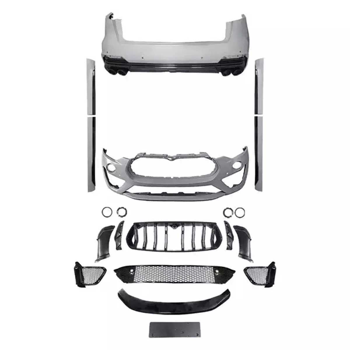 

Car Accessories Front Bumper Rear Bumper Body Kits For Maserati Levante 2016-2020 Upgrade New Trofeo Body Kit Grille Side Skirt