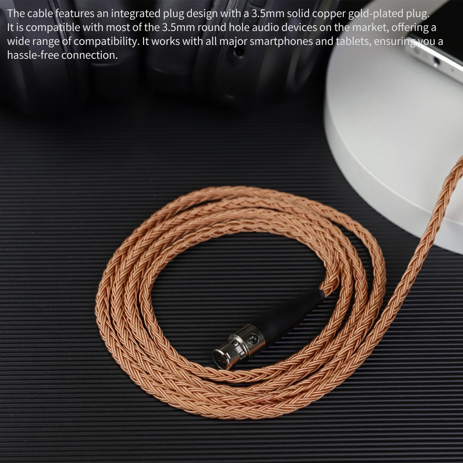 OKCSC Standard Balance Headphone Cable for AKG Q701 K240S Beyerdynamic DT1900 pro 2.5mm/3.5mm/4.4mm/6.35mm/4 Pin XLR/Type-C Plug