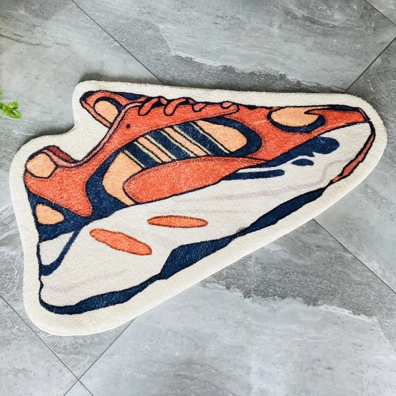 Basketball Shoe Shaped Mat, Basketball Bedroom Carpet