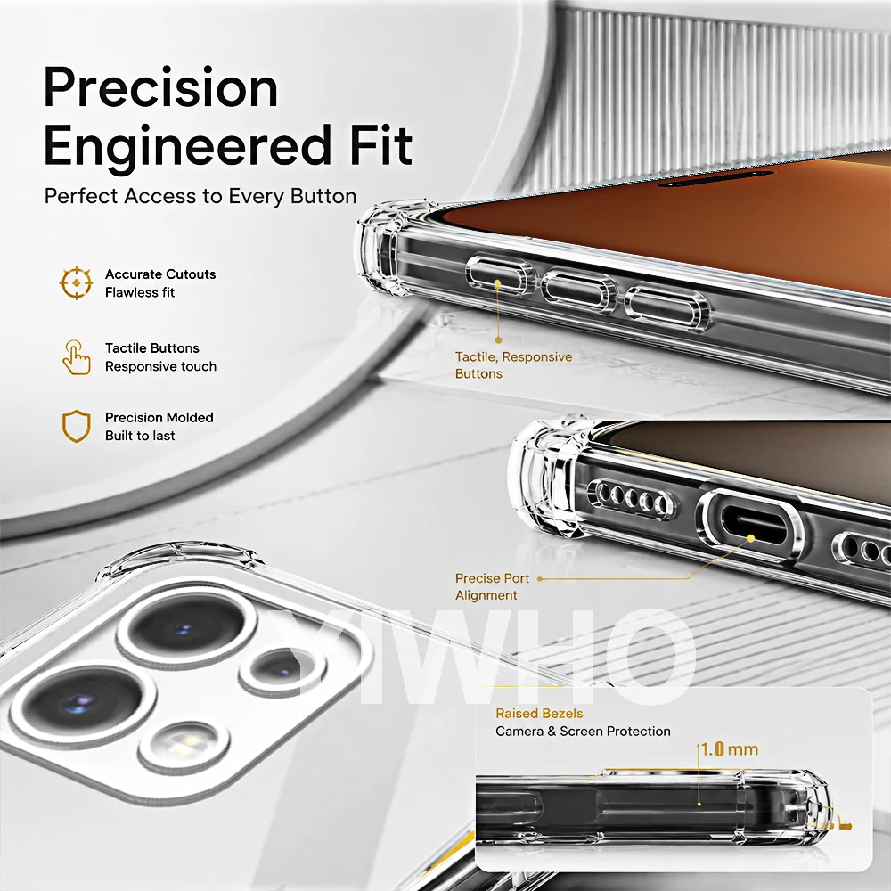 Transparent Shockproof TPU Case - Luxury Full Clear Cover