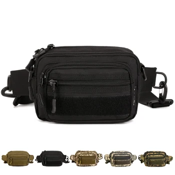 Molle 남자 1000D 나일론 어설트 메신저 크로스 바디 소형 숄더백, 고품질 밀리터리 허리 팩 패니 벨트 클러치 백