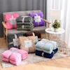 Striped Flannel Blankets For Beds Solid Pink Blue Color Soft Warm Mink Throw Sofa Cover Bedspread Beach Airplane Travel Blankets 2