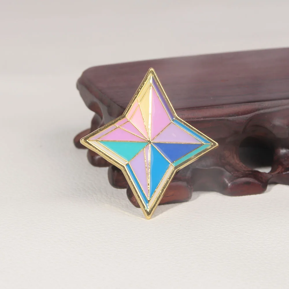 لعبة Genshin تأثير بروش معدني دبابيس Primogem شياو...