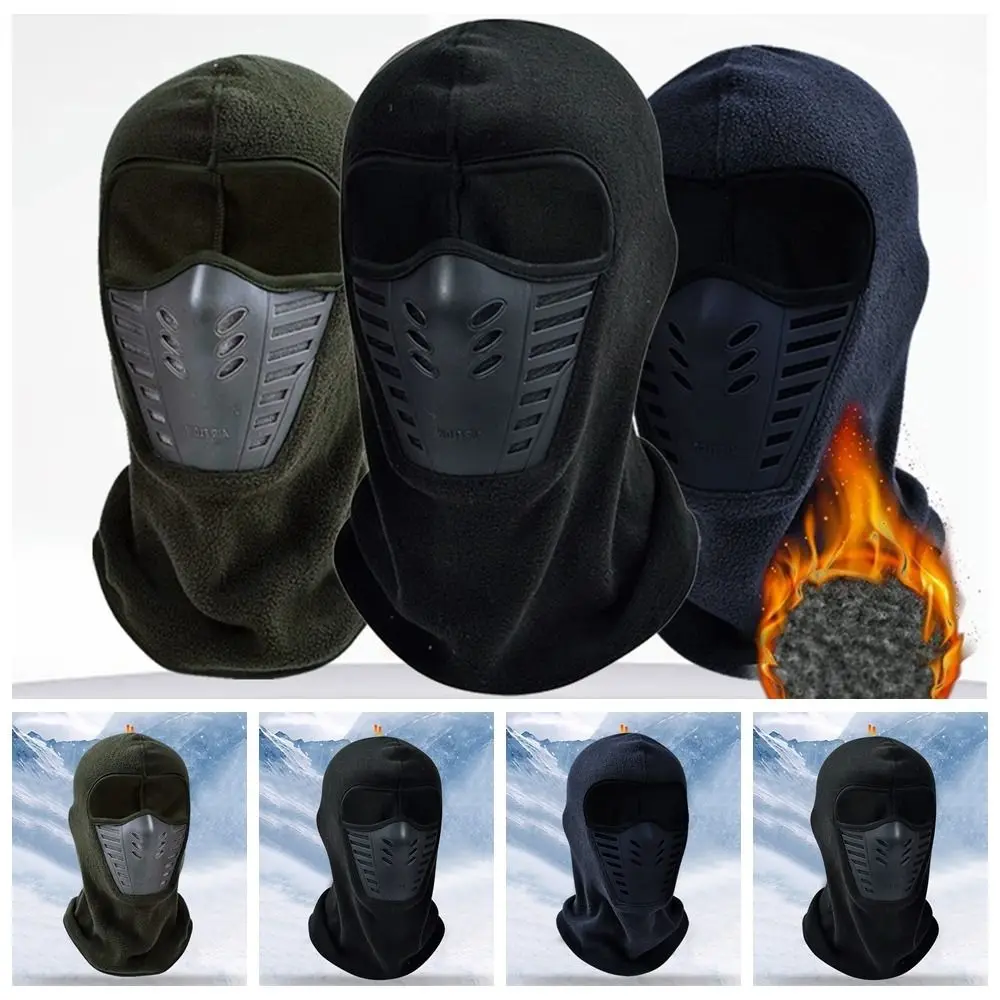 내구성이 두꺼운 스키 타기 마스크 캡 방진 방풍 양털 열 목 따뜻한 얼굴 보호 오토바이 마스크 남자 유지