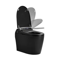 YYHC-New design one piece automatic flush remote control black smart toilet for sale 1