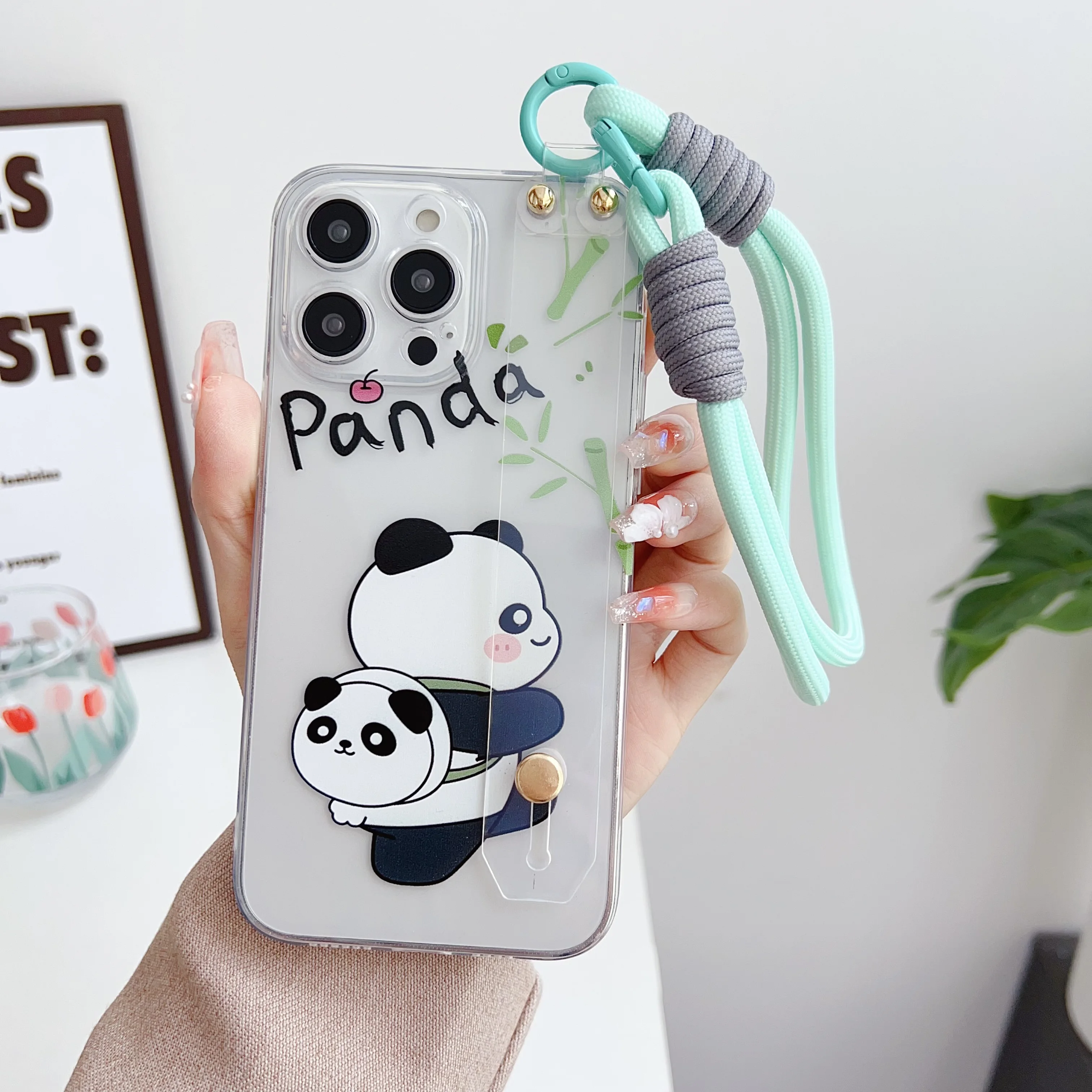 Lazy Panda Case with Wrist Strap for OnePlus - Elegant Protection