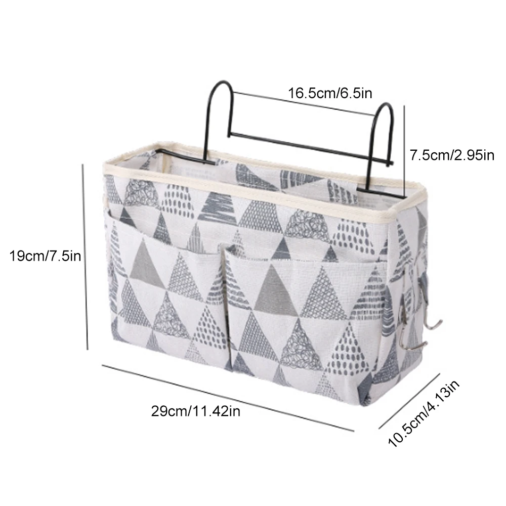 Bedside Hanging Pocket Storage Bag Bedroom Magazine Storage Pouch Diaper Caddy Toy Holder Baby Tissue Box Home Organizer 6