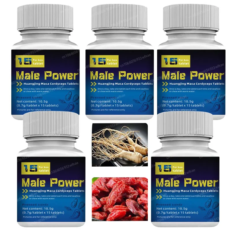 Organic Maca Supplement Organic Maca Tablets 15-150 Tablets Huangjing Maca Tablet Health Natural Energizer for Men