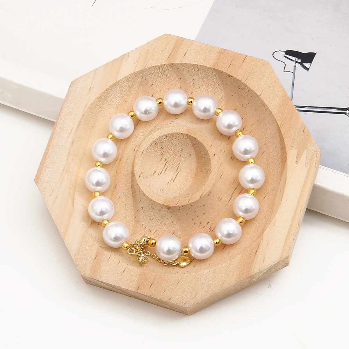 Wooden Beading Design Board & Bracelet Display Stand