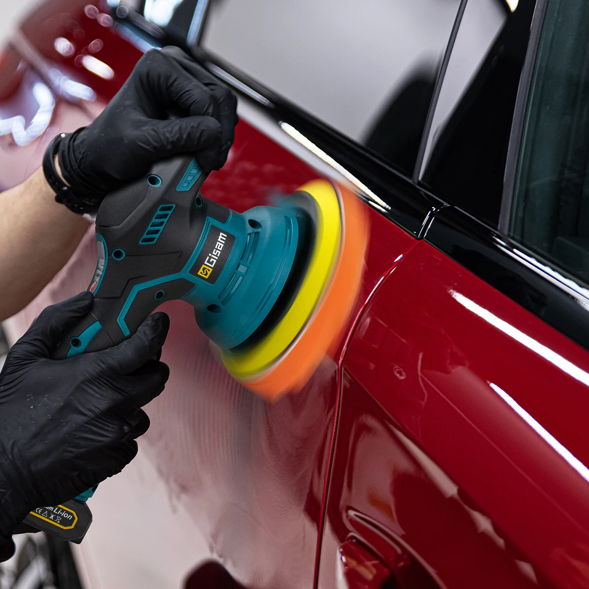 Gisam Cordless Car Polisher 8 Gears Digital Display Electric Polisher Auto Car Polishing Waxing Machine For Makita 18V Battery 2
