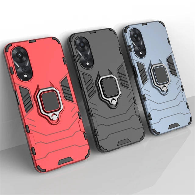  ZMONE - Funda protectora para Oppo A78 5G con protector de  pantalla de vidrio (paquete de 2) resistente de doble capa de grado  militar, a prueba de golpes, con anillo magnético