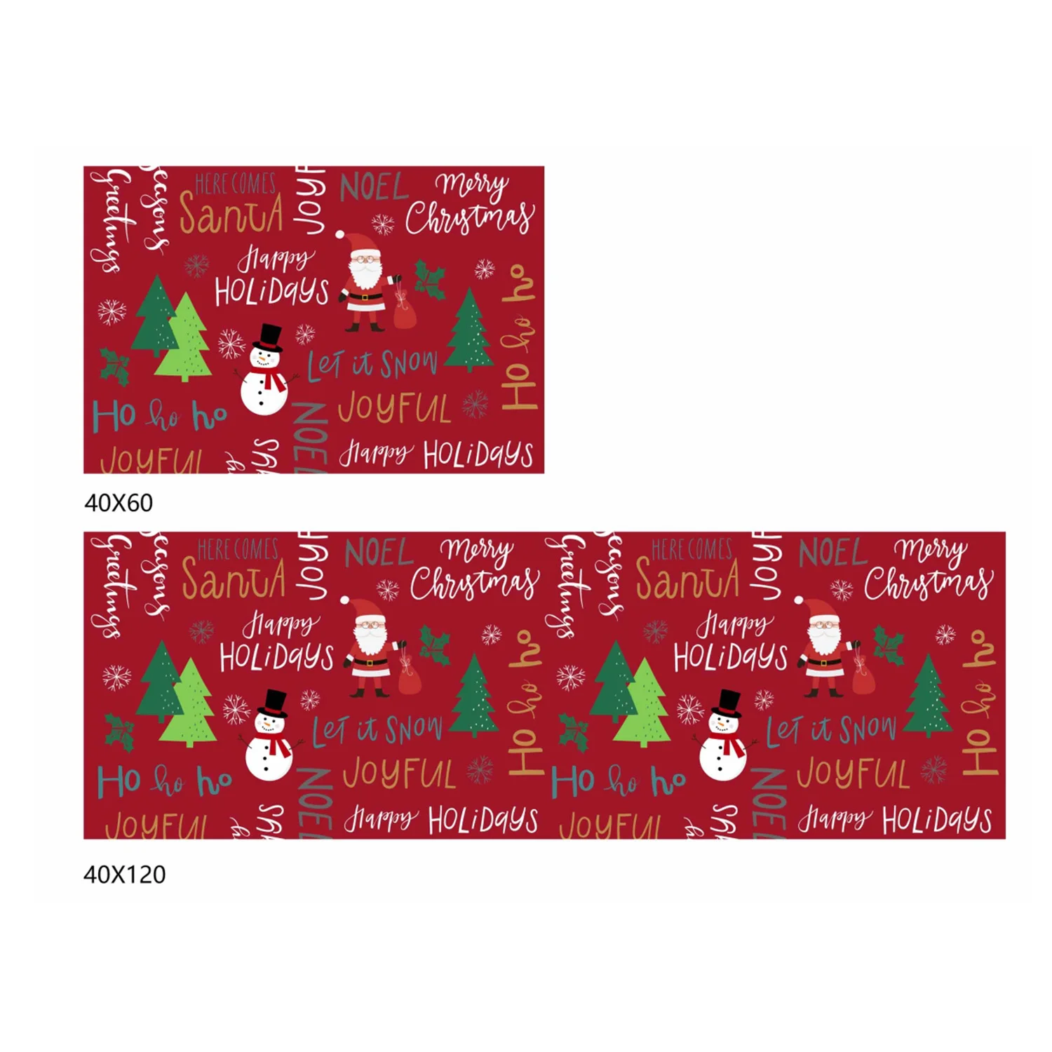 2er-Set dekorative Weihnachtsküchenteppiche mit Schneeflocke, rutschfeste, waschbare Küchenmatte für die Weihnachtsdekoration im Winter zu Hause – Detail 39