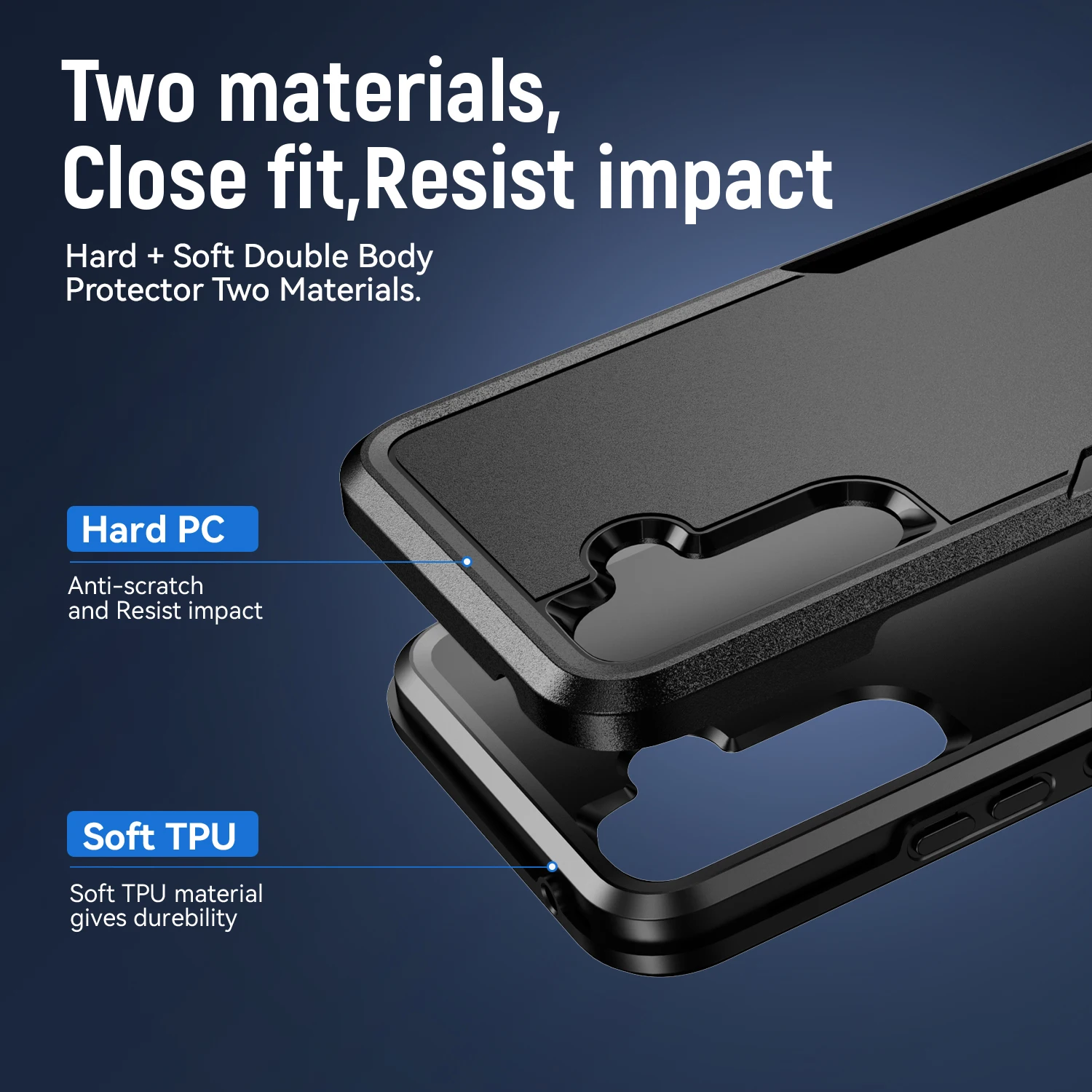 Heavy Duty Armor Shockproof Phone Case - Durable Protective Back Cover