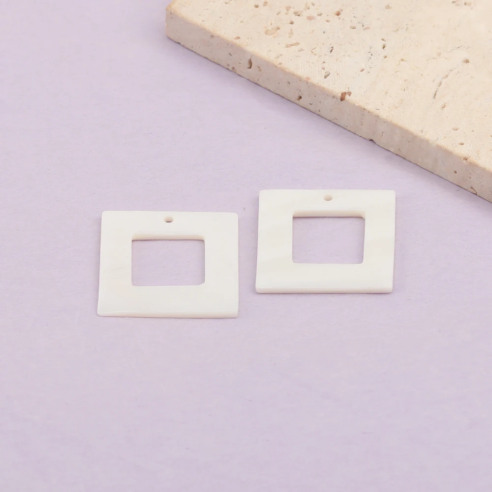 Cordial Design 25*25MM 50Pcs DIY Charms/Natural Shell/Jewelry Accessories/Square Shape/Jewelry Findings & Components/Hand Made - cordial