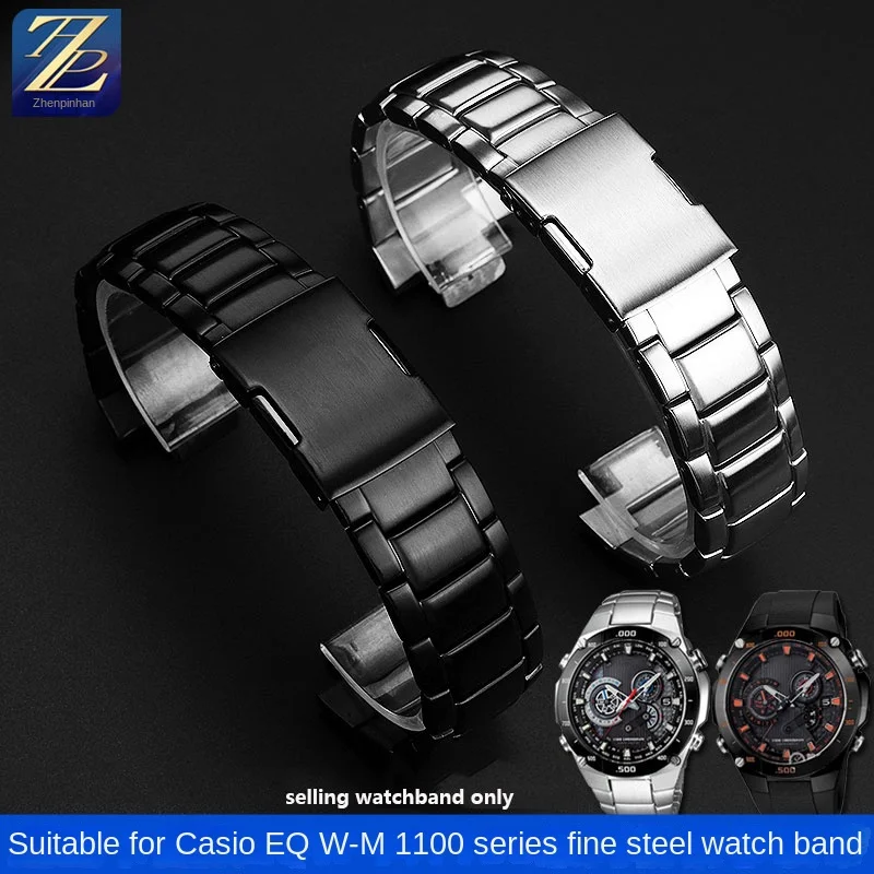 Cinturino Per Orologio Da Uomo Adatto Per Cinturino Per Orologio Casio Casio Eqw-A1100 Serie Eqw-A1000/M1100 Cinturino Per Orologio In Acciaio Inossid