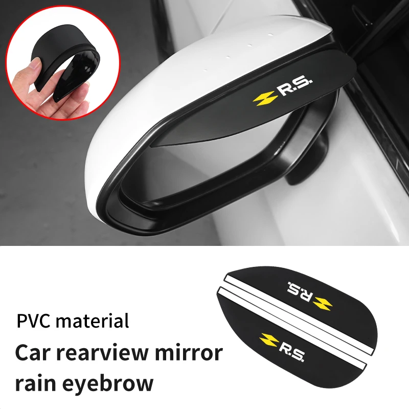 2Pcs Car Mirror Rain Protector Pvc Specchietto Retrovisore Copertura Antipioggia Per Renault Koleos Kadjar Scenic Megane Sandero Grand Sill