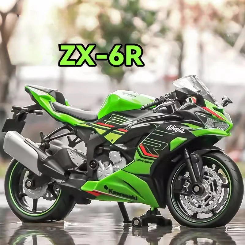 1/12 Kawasaki Ninja ZX-6R Motorcycle Toy 1:12 RMZ City Diecast Model Super Sport Miniature Collection Gift For Boy Children Kid 2