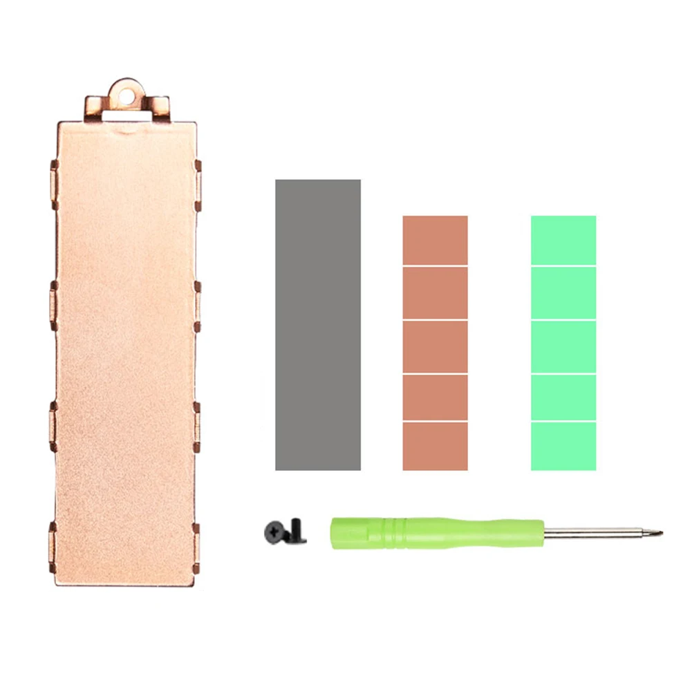 Copper M2 SSD Cooler with Thermal Silicone Pad for Laptop Desktop