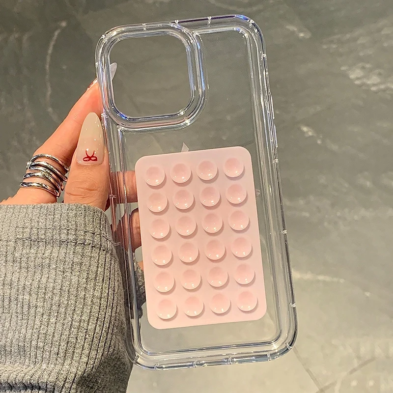 Transparent 3D Suction Cup Phone Case Cover