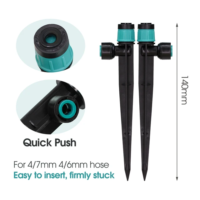 10Db Magas Színvonalú Buborékos Öntöző Sprinkler 1/4 ' Állítható Kibocsátók Csepegtető Öntözőrendszer 4/6 Mm-Es Tömlőcsövekhez - Image 2