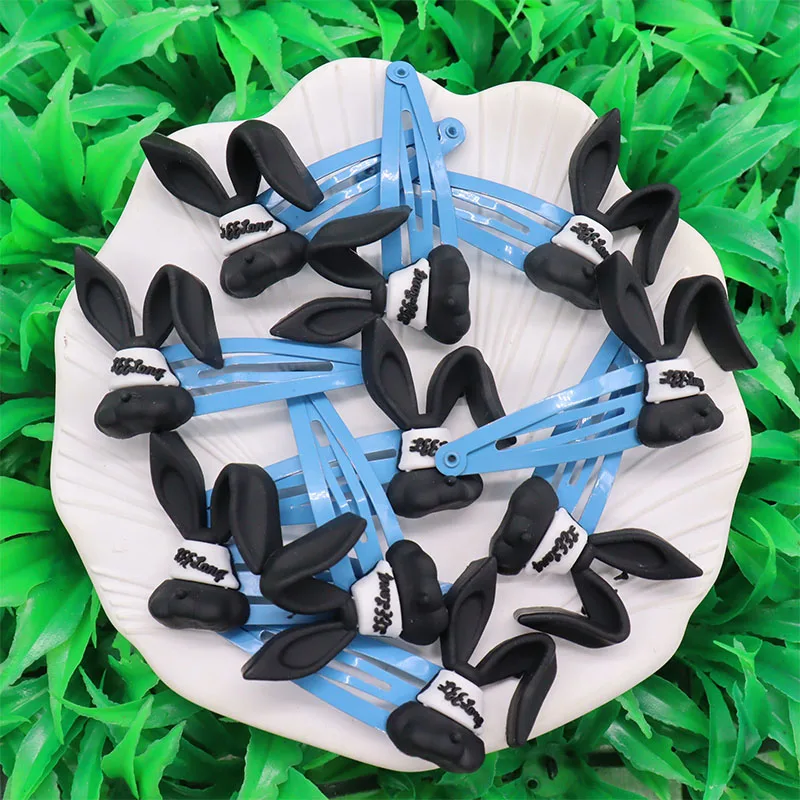 Elegant Black Bowknot Hair Accessories Set - 10Pc Elastic Scrunchies & Headbands