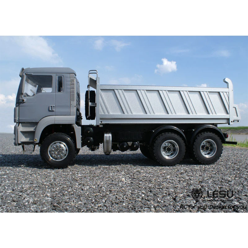 1/14 Tipper 6X6 hydraulic tipper new three-axle drive differential lock axle simulation remote control model RCLESU 4