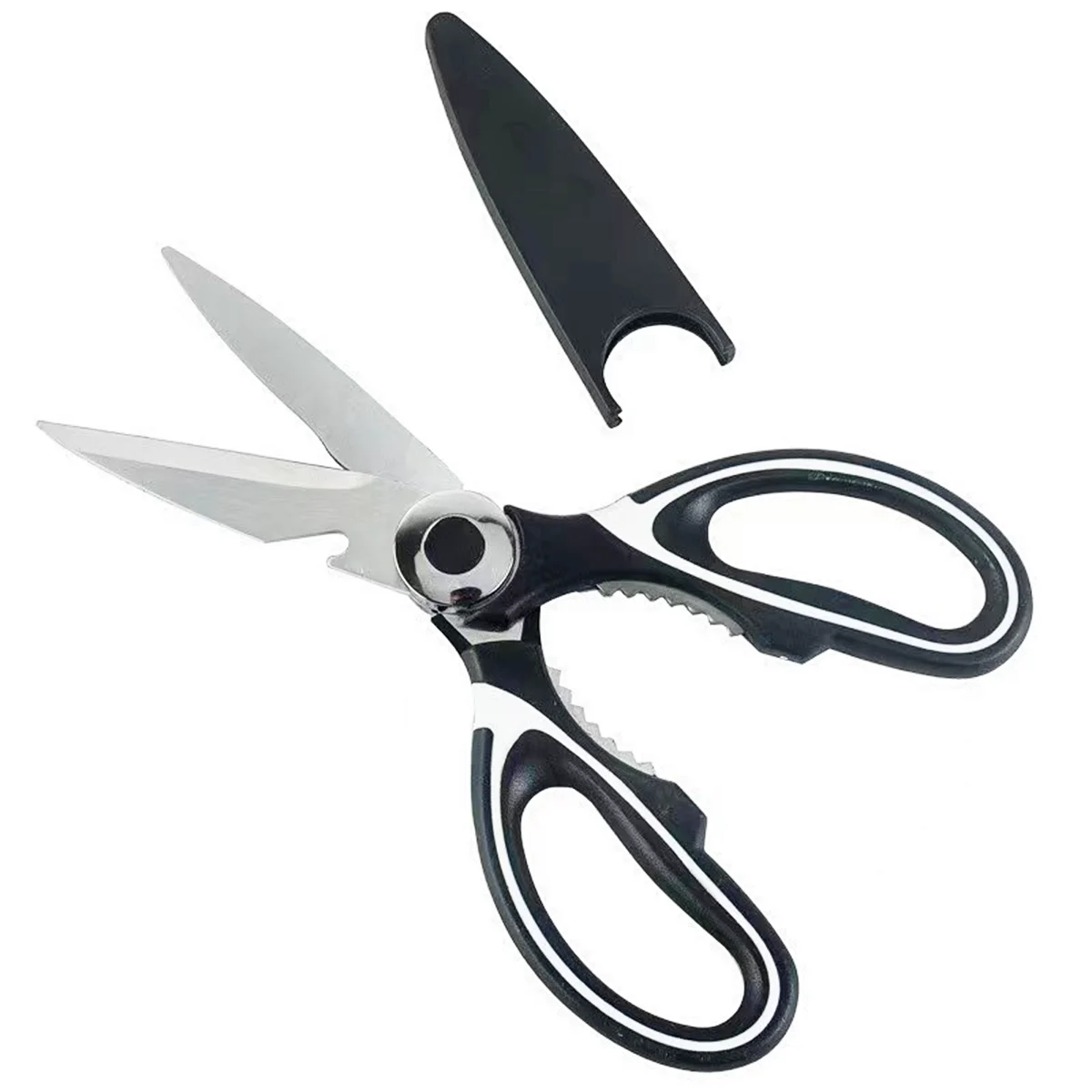 Multifunctional Kitchen Scissors Stainless Steel Sharp with Cover Scissors  Bone Fish Meat Professional Kitchen Accessories