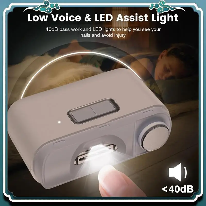 Nail Clipper Suitable For Babies, Children, Adults, And The Elderly, 2-Speed With LED Light