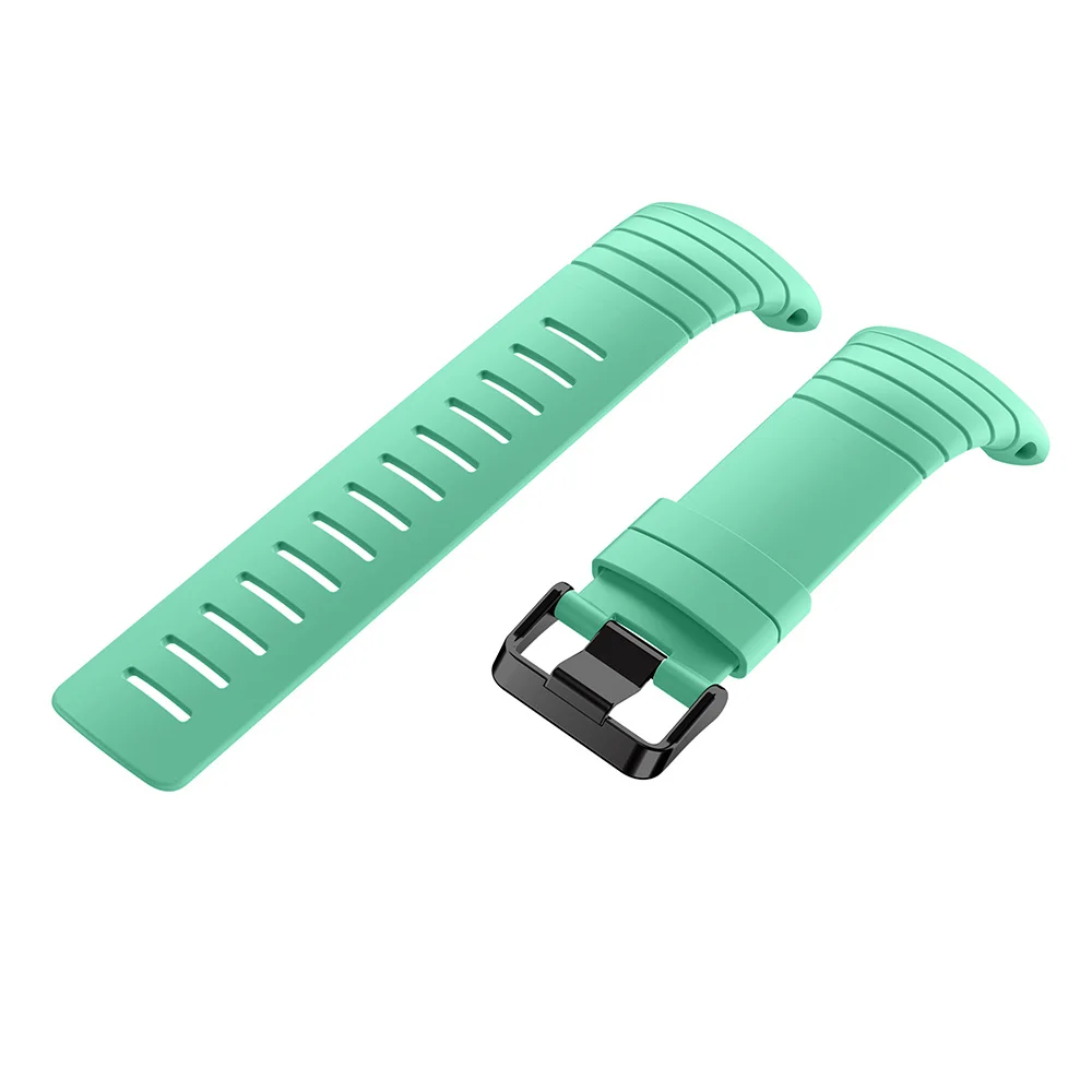 High-Quality Textured Silicone Watchband with Black Buckle