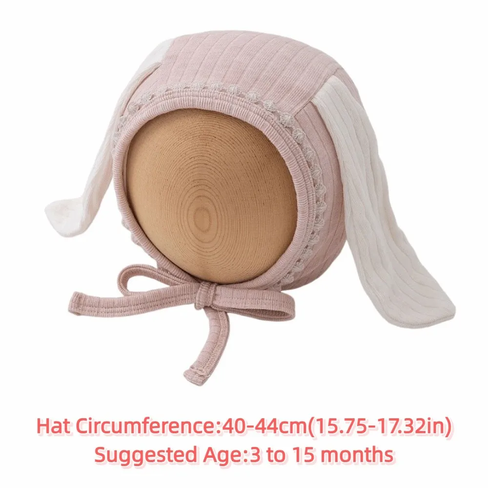 Korean Cute Baby Ear Protection Hats Sweet Soft Baby Fetal Cap Long Ear Breathable Warm Kids Hats Boys Girls