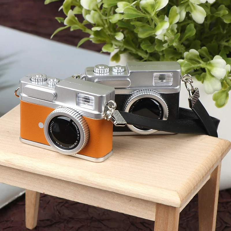 

41*30CM Mini Doll Camera Model Dollhouse Miniature Retro Camera Decor Toy Can Shine For Children Gift